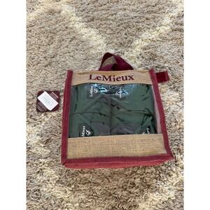 LeMieux Classic Polo Bandages Hunter Green Fleece Leg Wraps Set of 4 NEW 6965